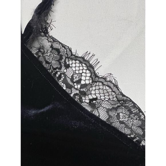 Cosmic Aura Lace Trimmed Velvet Camisole Cropped Tank Top Womens XL Whimsigoth - Picture 5 of 6